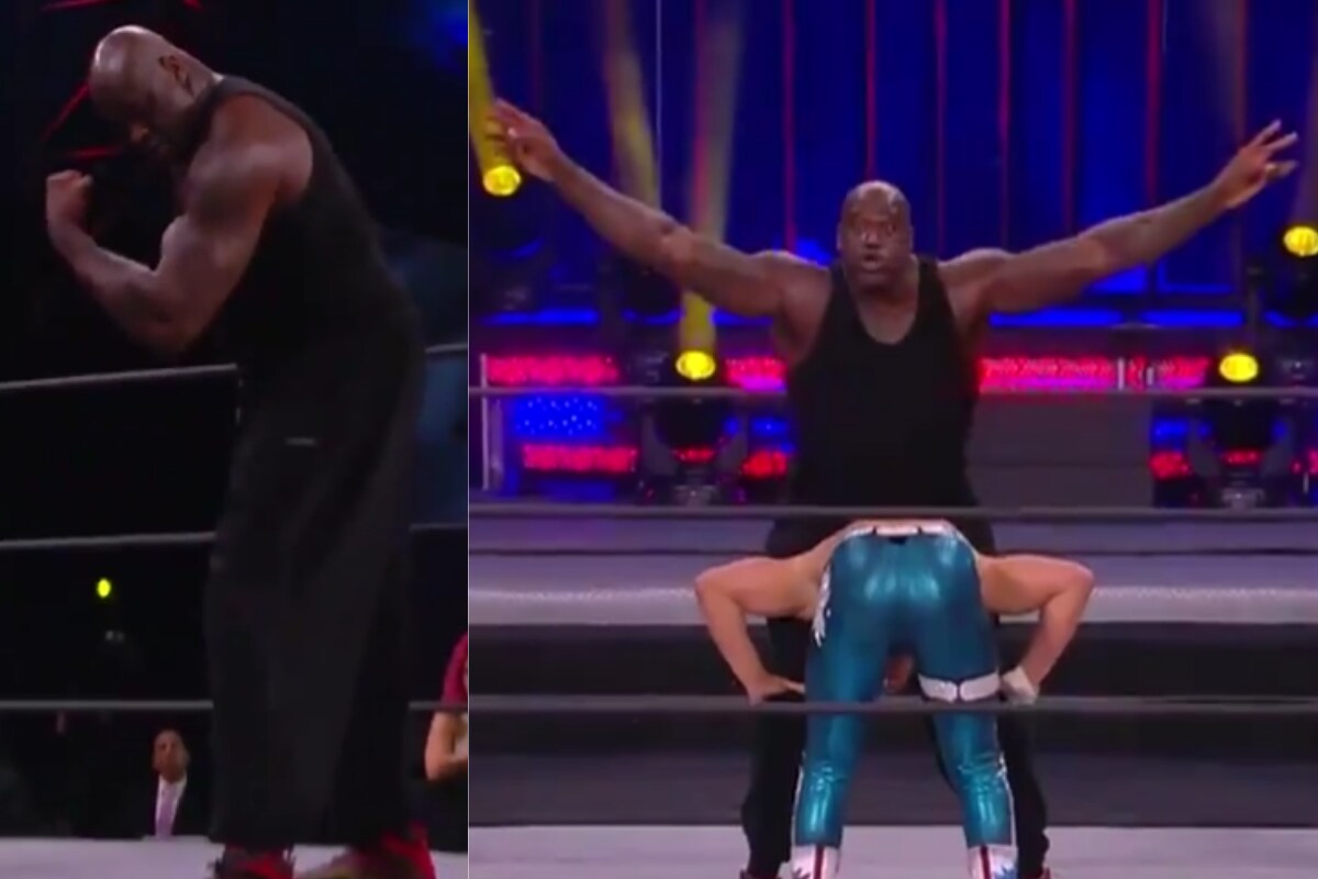 Shaquille O’Neal Knocked Out in His Debut AEW Dynamite Tag Team Match