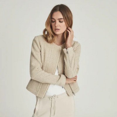 Splurge Monday’s Workwear Report: Essie Cropped Boucle Jacket