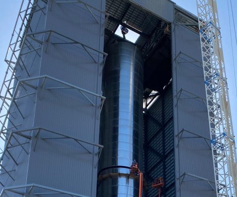 SpaceX nears final assembly of its first massive testing rocket booster for Starship – TechCrunch