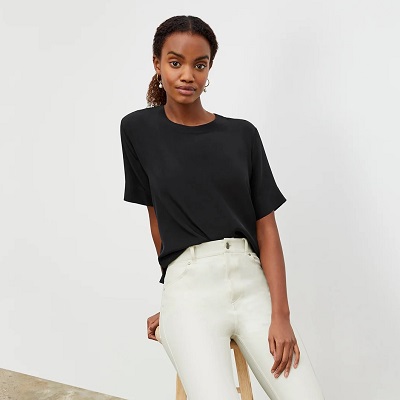 Tuesday’s Workwear Report: The Annika Tee in Washable Silk