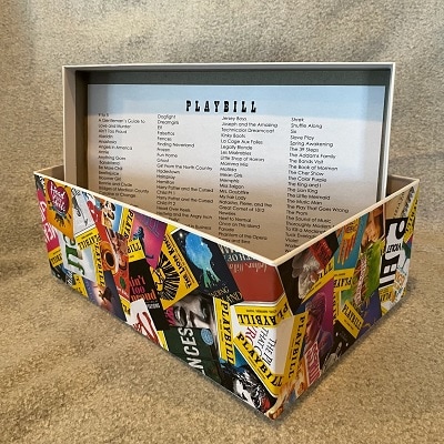 Coffee Break: Playbill Collage Storage Box