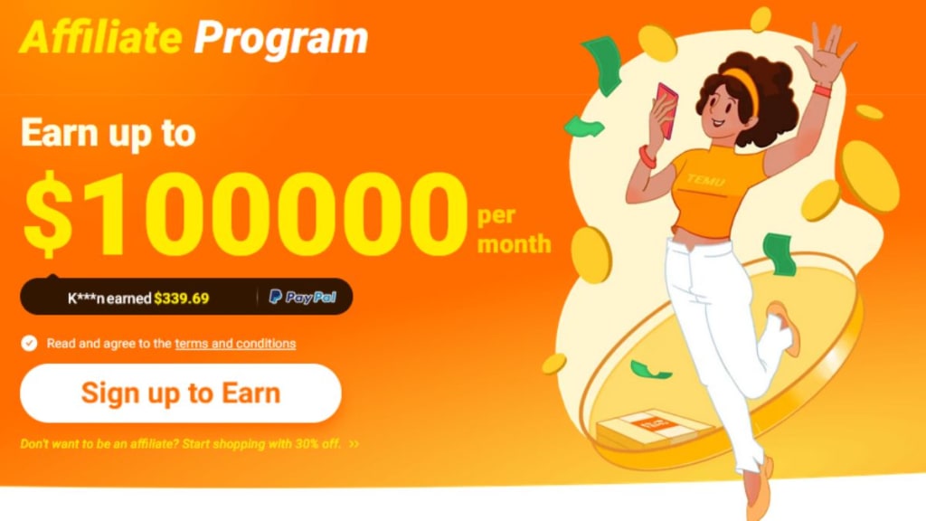 Join the TEMU Affiliate Program & Earn up to $10,0000/ month!