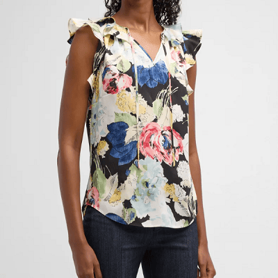 Tuesday’s Workwear Report: Calliope Split-Neck Moody Floral Top