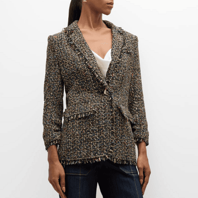 Splurge Monday’s Workwear Report: Confetti Tweed Cropped Khloe Blazer